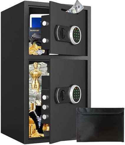 6.1 Cu ft Extra Large Home Safe Box with Fireproof Waterproof Bag...