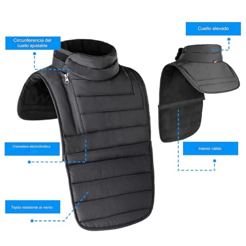 Protector cervical moto desmontable con pechera térmica de invierno unisex 5