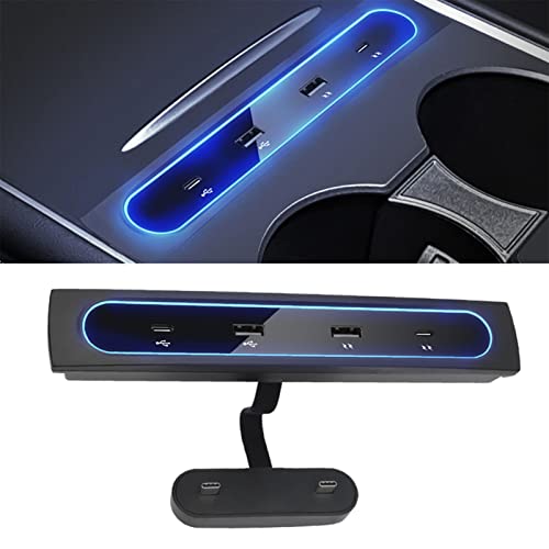 Console centrale ordonnée grâce au concentrateur USB LED 4 en 1 multiport - 4