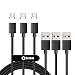 Netdot Gen7 Nylon Braided USB-C Magnetic Fast Charging Cable Compatible with Type-C Smartphone(6.6ft /3 Pack Black)