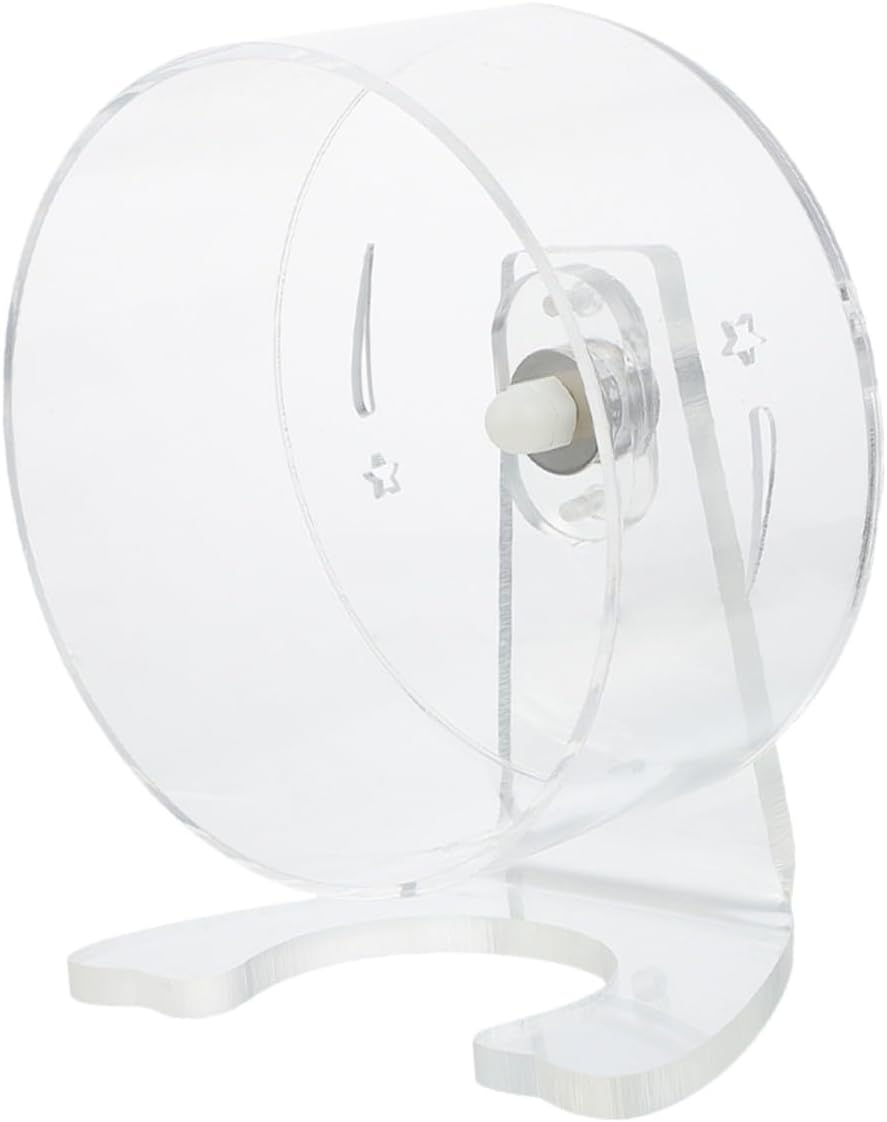 Silent Hamster Exercise Wheel with Stand Transparent Running for Small Animals Easy Installation Spacious Design for Active Quiet Operation for Mice and Hamsters