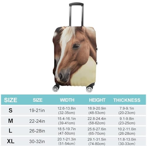 Carry on Luggage Cover Adorable Horse Suitcase Covers for Luggages Tsa Approved Travel Luggage Sleeve Protector Elastic Suitcase Protector Anti-Scratch Washable Fits 19-30 Inch Case -S2