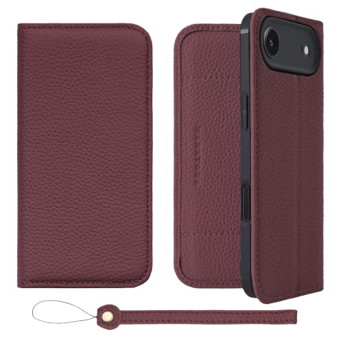 HANATORA for iPhone 17Air �P�[�X �蒠�^ �{�v �X�}�z�P�[�X �X�}�z �X�^���h �X�g���b�v �t�� �V�������N�J�[�t���U�[ �x���g�Ȃ� �}�O�l�b�g�Ȃ� ���C�� H1SPA-17Air-Wine �M�t�g �a���� ���� �j�� �ޏ� ����