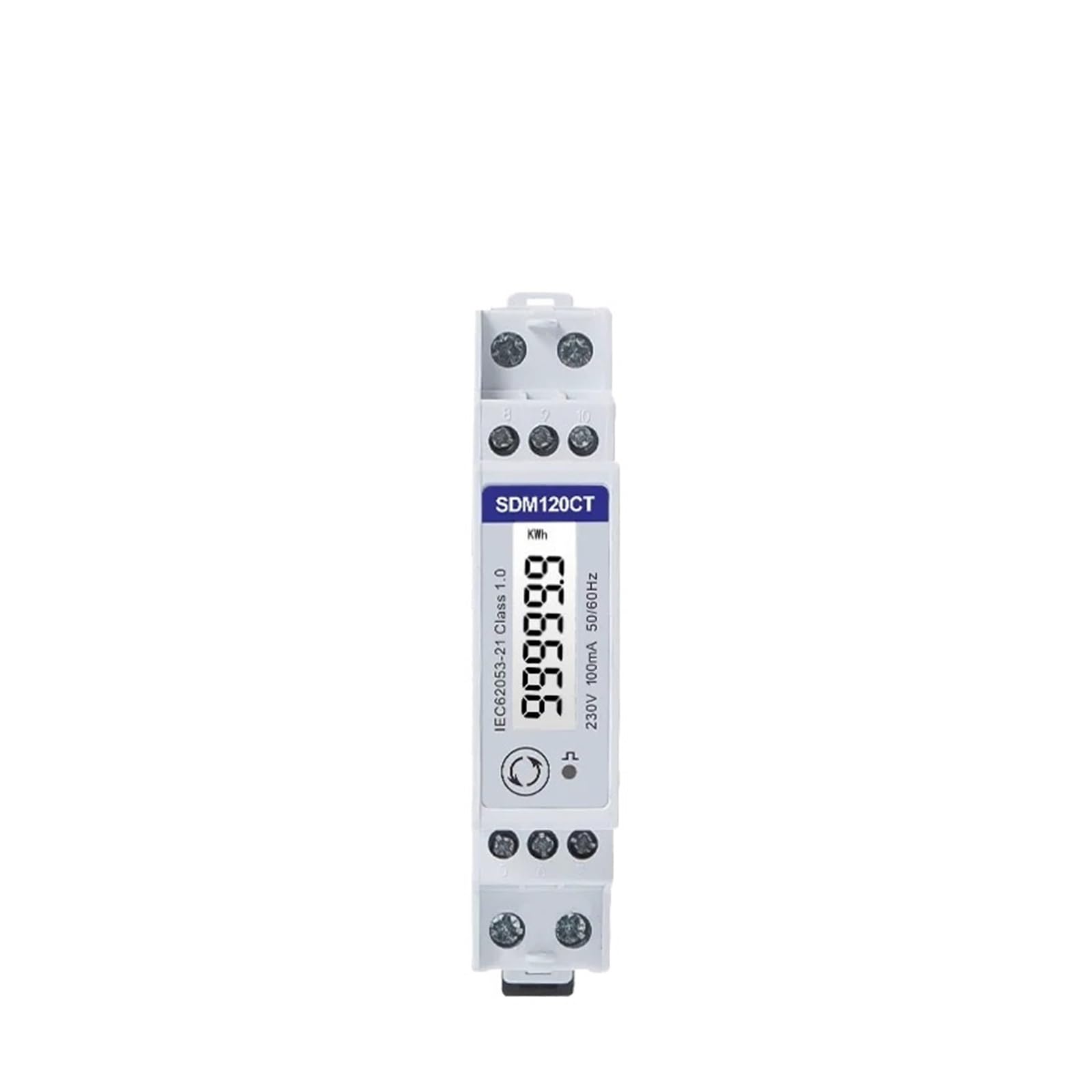 SDM120CT-MV, Ingresso 0,1 V, monofase, 2 Fili, 230 V, RS485 Modbus, contatore di energia ferroviaria