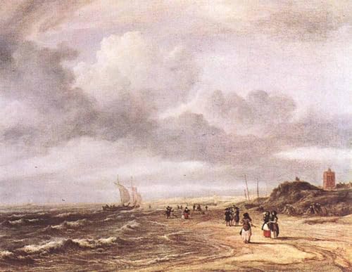 Toile la rive à Egmond an zee par Jacob Van Ruisdael art portrait 60x90cm