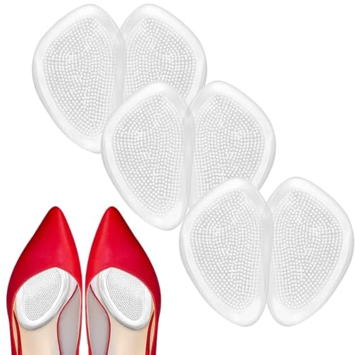 3 Pares Plantillas de Zapatos,Plantillas de Zapatos con Tacón Alto Proteger los Pies,Almohadillas Metatarsianas,Medio plantilla para Alivio el Dolor en el Antepié