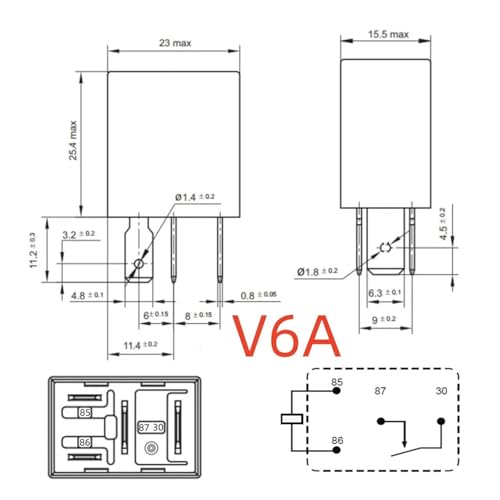 Relais électromécanique MAA-S-112-AR 12V CC pour intégration 12VDC - 2