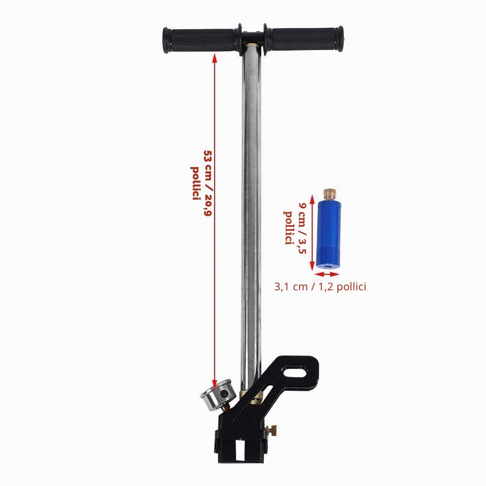 Pompa Manuale ad Alta Pressione, Pompa Portatile, Pompa ad Aria per Immersione con gonfiatore Manuale con manometro per Immersione bombola di Ossigeno