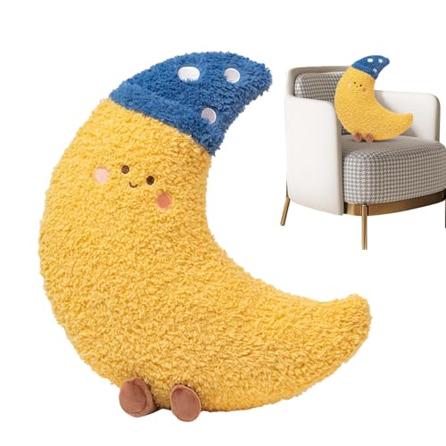 Generisch Cojín de luna | Cojín, cojín decorativo de felpa suave para apoyo lumbar dormir cama embarazada mujeres bebé