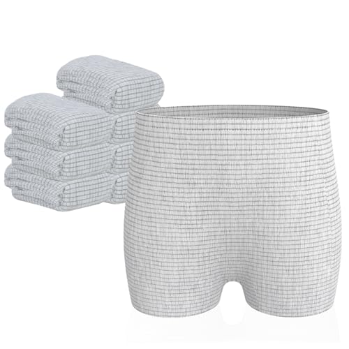 Image of hetaida Postpartum Disposable Underwear, C-Section Underwear for Women, High Waist Maternity Panties, Latex-Free, Super Breathable & Soft, High Stretchable, 8 Count Grey