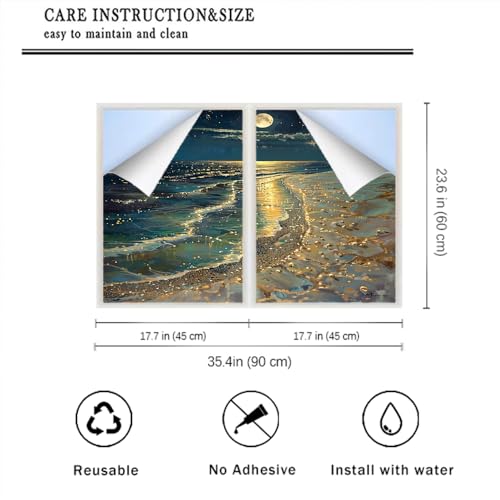 Película decorativa para ventana privacidad 17.7x23.6 pulg x2 miniatura 2
