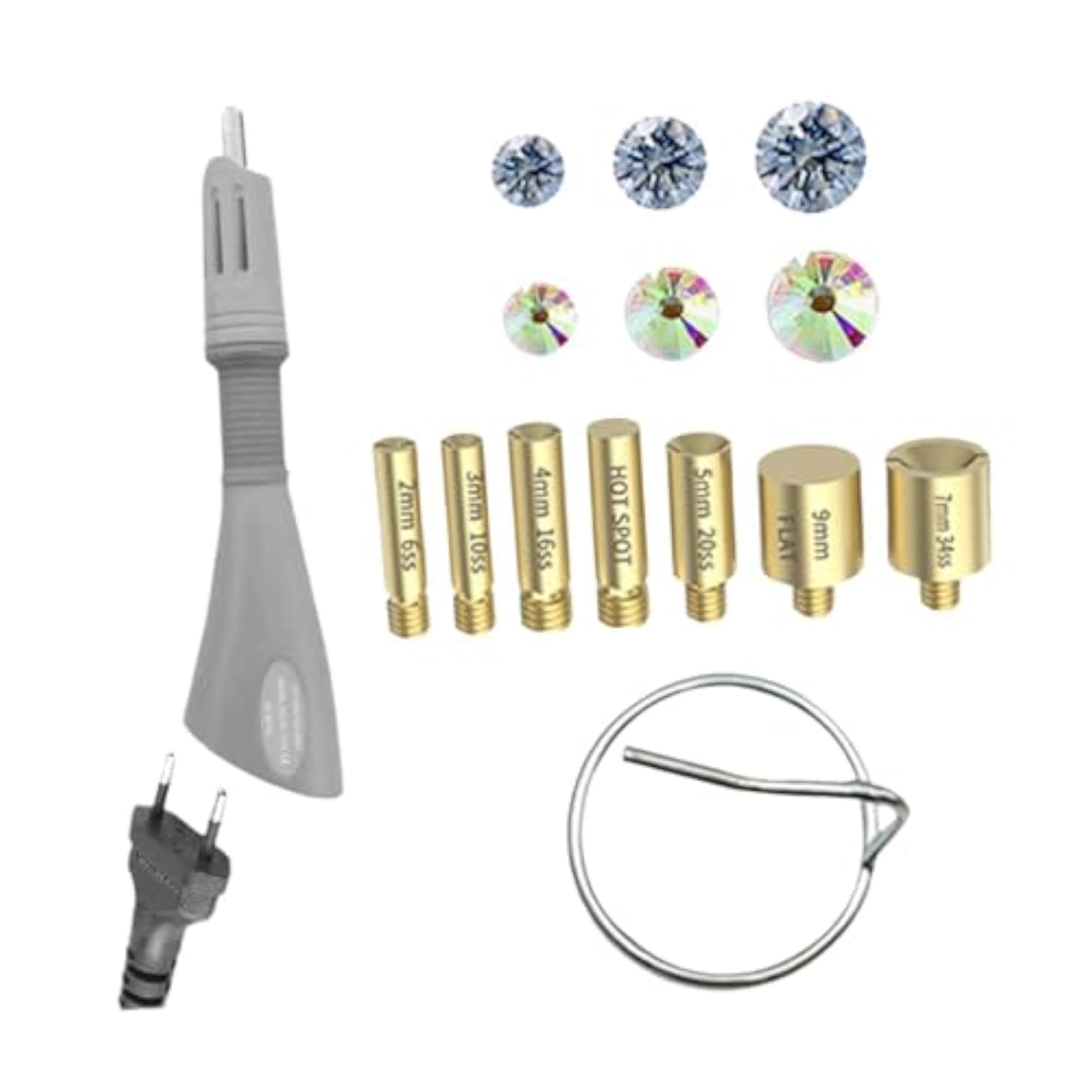 Hot Fixed GEM Craft Applicator with 7 Tips for Card Making & Embossing, Gray