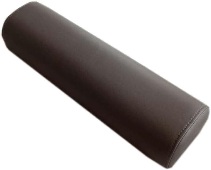 Semi Roll Pillow, Sponge Semi Round Pillow Cushion Massage Half Circle Bolster Neck Pillow for Legs Feet Knees & Back (Coffee Cloth, 50×14×11cm/19.7"×5.51"×4.33")