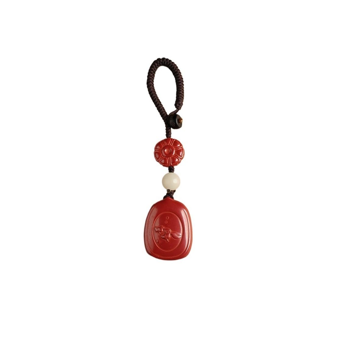 Portachiavi per Auto Pesce cinabro ogni anno Portachiavi for auto for uomini e donne Ciondolo for zodiacale, for zaino Decorazioni portatili