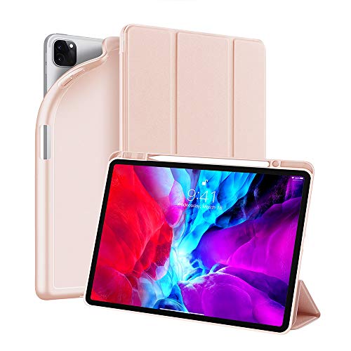 XINXIUTU Funda para iPad Pro 12.9" 2020 Ultra Slim Smart Folio Trifold Stand Funda con Reposo automático para iPad Model: A2229 and A2233 -Pink Cover