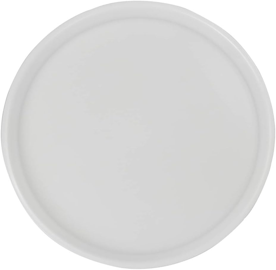 Saedy White Plastic Fast Food Trays, Round Serving Trays(4 Packs)