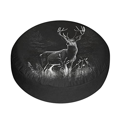 Image of Spare Tire Covers for RV Trailer Deer in Nature Realistic Weatherproof Dustproof Universal for SUV Camp Travel Trailer 12 Inch