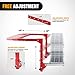 Nilight Folding Heavy Duty Tire Step Non-Slip Steel Surface Adjustable to Fit Tire from 10” to 15” Rated up to 350 Lbs for Truck SUV and RV Easy to Install and Adjust Red