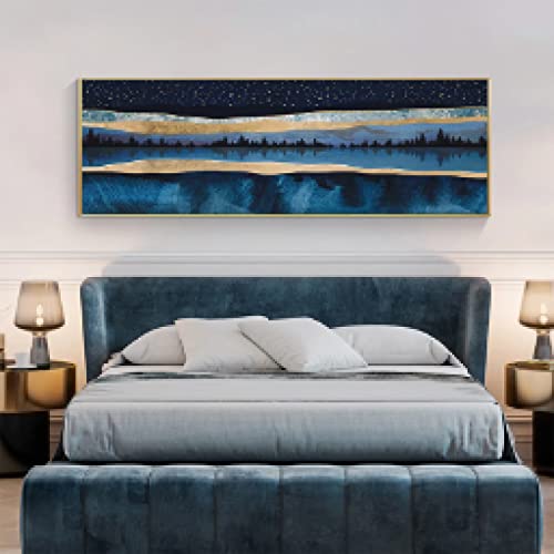 Impressions toile paysage abstrait art mural scandinave grand format 70x210cm