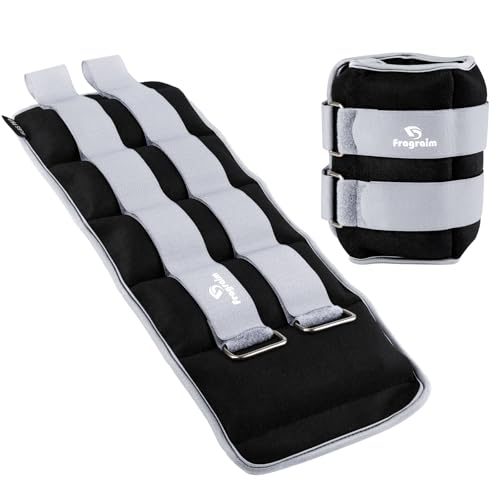 Ankle Weights for Women, Men and Kids - 5kg x 2 Strength Training Leg/Wrist/Arm Weight with Adjustable Strap for Pilates, Jogging, Gymnastics, Aerobics, Physical Therapy