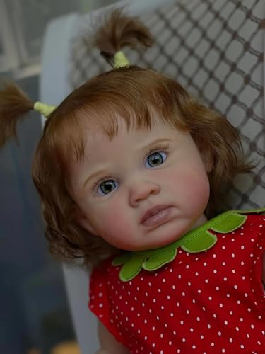 RXDOLL Realistische Reborn Kleinkind-Puppe, 61 cm, große Größe, Reborn-Babypuppen, die aus echtem weichem Stoff, Körpergewichtet, lebensechte Silikon-Babys, Kleinkinder, Mädchen mit verwurzelten – Bild 4