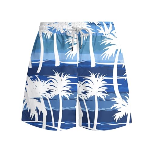 Mens 2025 Summer Swim Trunks Quick Dry Comfy Fit Board Shorts Trendy Graphic Print Drawstring Pocketed Bottoms3