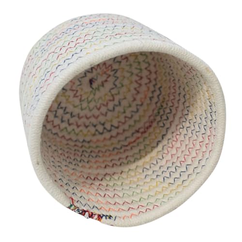 Cesta tejida redonda DOITOOL de algodón para snacks en el hogar 2