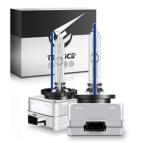 TECTICO D1S 35W Xenon Bombillas Faro Bixenón Lampara HID Kit 12V 8000K azul frio +300% HID Kit de repuesto de bombilla de coche,2 pieza