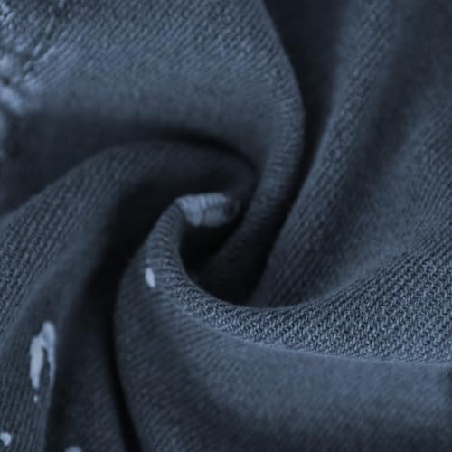 Jeans for Men Slim Fit Vintage Ripped Holes Pants Teen Boys Fashion Hip Hop Streetwear Frayed Denim Trousers Stretch2