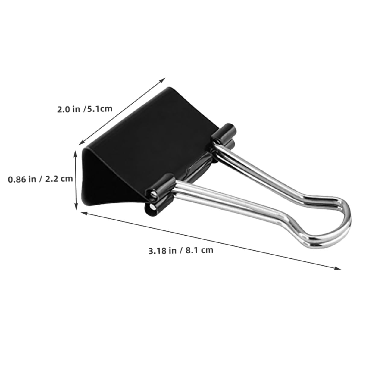 60pezzi Binder Clips Neri Resistente Per Documenti Fermacarte e Sigilli Snack Clip Per Ufficio e Casa Per Gestire Documenti e Conservare Alimenti Freschi