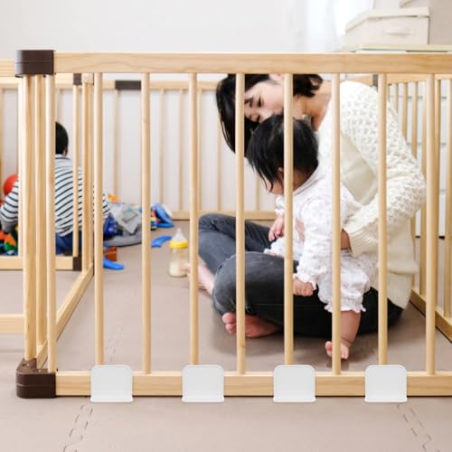 Image of Baby Playpen Stabilizer Accessories 4-Pack Anti-Slip Fixers for Toddlers Play Yard Safety Support Feet 2.76 Inch Non-Marking Adhesive Pads for Baby Gate Floor Stabilizer