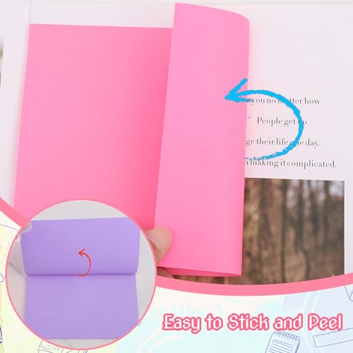 8 Farben Sticky Notes Groß, 203 x 152 mm Notizzettel Selbstklebend 50 Blätter Pro Farbe/Block, Haftnotizen Klebezettel Bunt für Schule Büro Zuhause