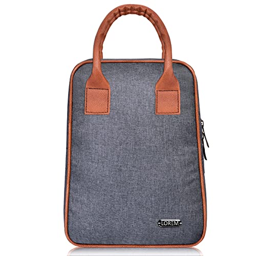 Image of LOREM Blue Color Picnic,Travel, Lunch, Tiffin, Storage Bag Leakproof Hot /Cold for Girls Boys Men Women Unisex, Office, College & School