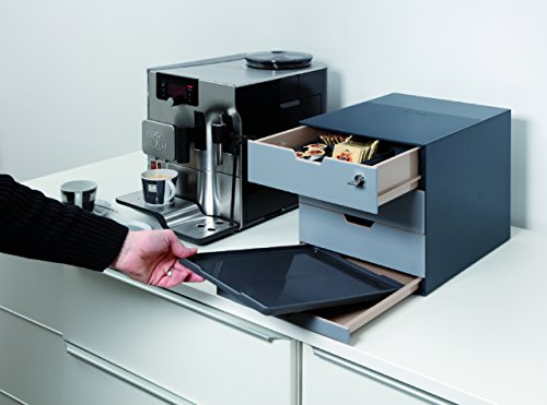 Durable 338758 Coffee Point Tray, Vassoio Rettangolare in Plastica, Lavabile in Lavastoviglie, 242x15x329 mm, Carbone - immagine 5