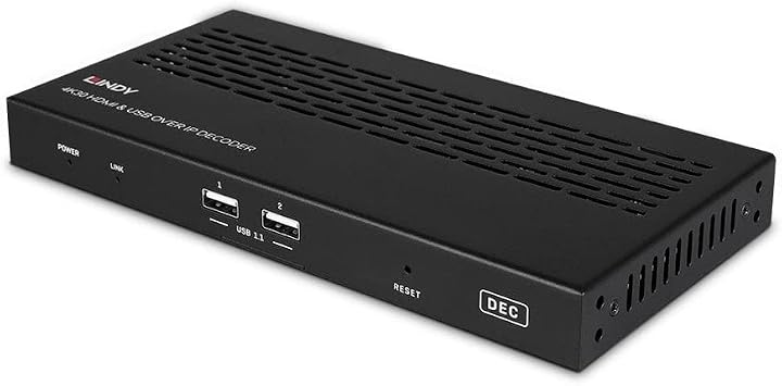 Lindy 4K30 HDMI & USB Over IP Extender - Decoder