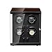 Winder del Reloj de ébano, 4 Ranura, orbita de Motor, coctelera automática, Madera + Estuche de Metal, Soporte giroscopio, Motor de Alta Gama, Motor japonés (Color : Black, Type : 3rd Generation)