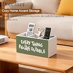 Olive Green Inspirational Pen Holder for Home Office Desk, Everything Is Figureoutable Positive Affirmations Wooden Box Sign Pencil Holder for Desk Shelf Organizer - Image 7