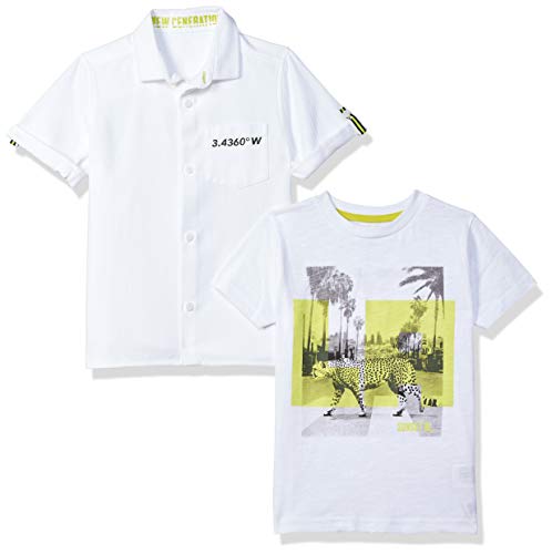 Image of Mothercare Solid Cotton Infant Boys T-Shirt (S21YB397-P)