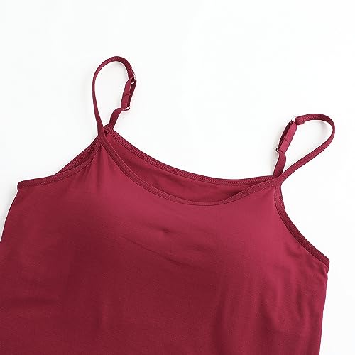 Image of Womens Modal Built-in Bra Padded Camisole Yoga Tanks Tops