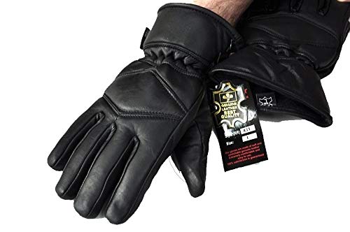 Motorcycle Leather Gloves (Large)