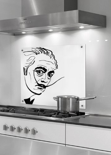Protector de salpicaduras cocina cristal templado Dali panel protector de pared 50x75 2