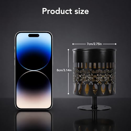 Image of Neoglint 2 Pack Solar Mandala Fence Lights Outdoor IP55 Warm White | Exquisite Mandala Wall Deck Lights for Garden Patio Step, IP55 Waterproof Iron Wall Mount, Warm Glow Pattern, 800mAh 12H