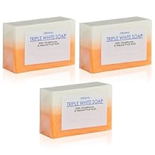 Triple Action Radiance Soap Bar Cold-Processed Deep Cleansing & Exfoliating Formula for Face and Body - Reduces Uneven Skin Texture - Nourishing, Gentle, Non-Drying - 150g x 3 Bars