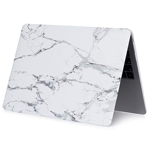 Image of Case Compatible with MacBook Pro 13 Inch Retina 2012 2013 2014 2015 A1425 A1502 Plastic Hard Shell Cover Case, Marble White /Black