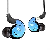 TRN V80 Balance in Ear Headphone, 2BA and 2DD Hi-Fidelity Stage Monitor Earphone Metal Studio Audio Headset with Detachable 2Pin Cable Netural Sound Musician Earbuds(Blue No Mic)