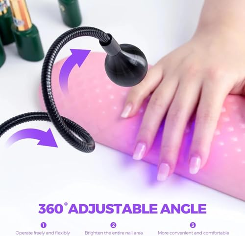 UV-Lampe für Nägel, Gel, 5 W, Mini-Nageltrockner, UV-Lampe für Nägel, Gel, professionelle Installation, UV-Lampe, mit 360 Grad drehbarem Kopf, für die Maniküre, trockene Finger