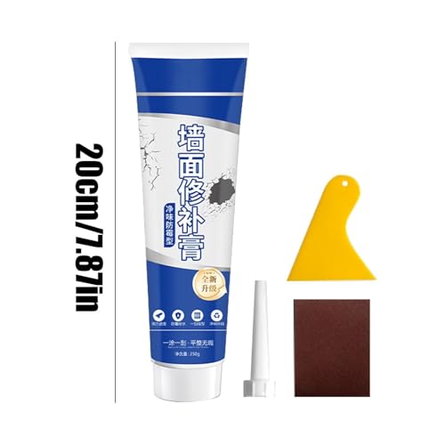 Reparación de pared dañada usando pasta blanca resistente 6