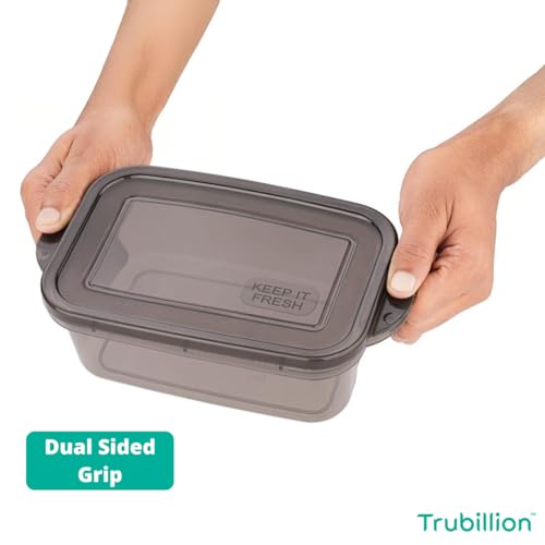 Image of CrisperBox, Pack of 6 Fridge Storage Containers, 1100ml, Freezer Safe,BPA Free,Food Grade Boxes for Kitchen Meal Prep,Vegetables,Fruits, Snacks,Leftovers,Stackable Space Saving Organizer