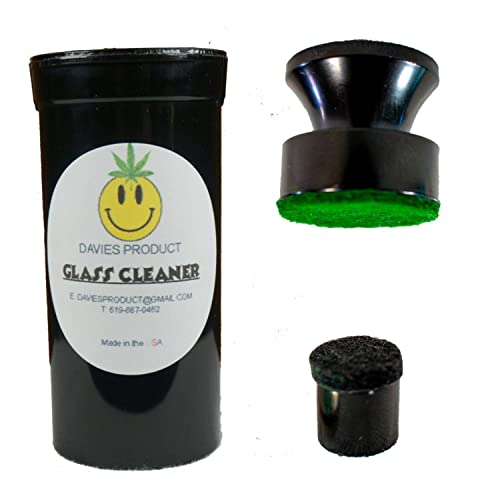 Davies Product: The Glass Cleaner - The Magnetic Glass Cleaner For All Glass Devices, Water Pipes, Glass Pipes, Hookah’s And Unique Glasses - Reusable Scrubber Pads - Safe On Glass! - Resin Remover! #TOP1