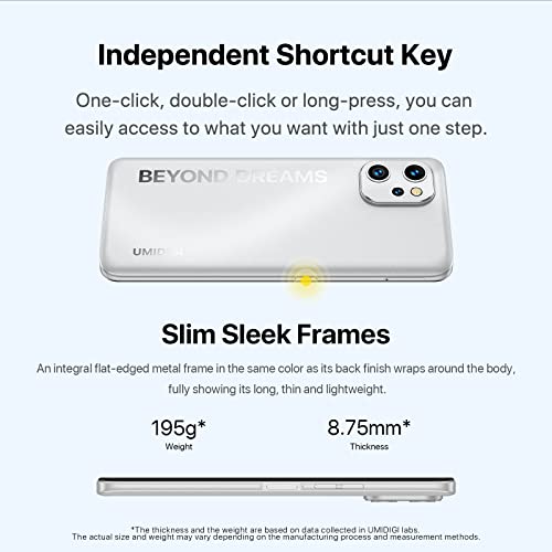 Image of UMIDIGI Cell Phone, F3 8GB+128GB Smartphone Unlocked, 48MP AI Triple Camera, 6.7inch HD Full Screen, 5150mAh Battery,18W Fast Charging, Android 11 Phone Unlock, Type-C,4G Dual SIM, NFC